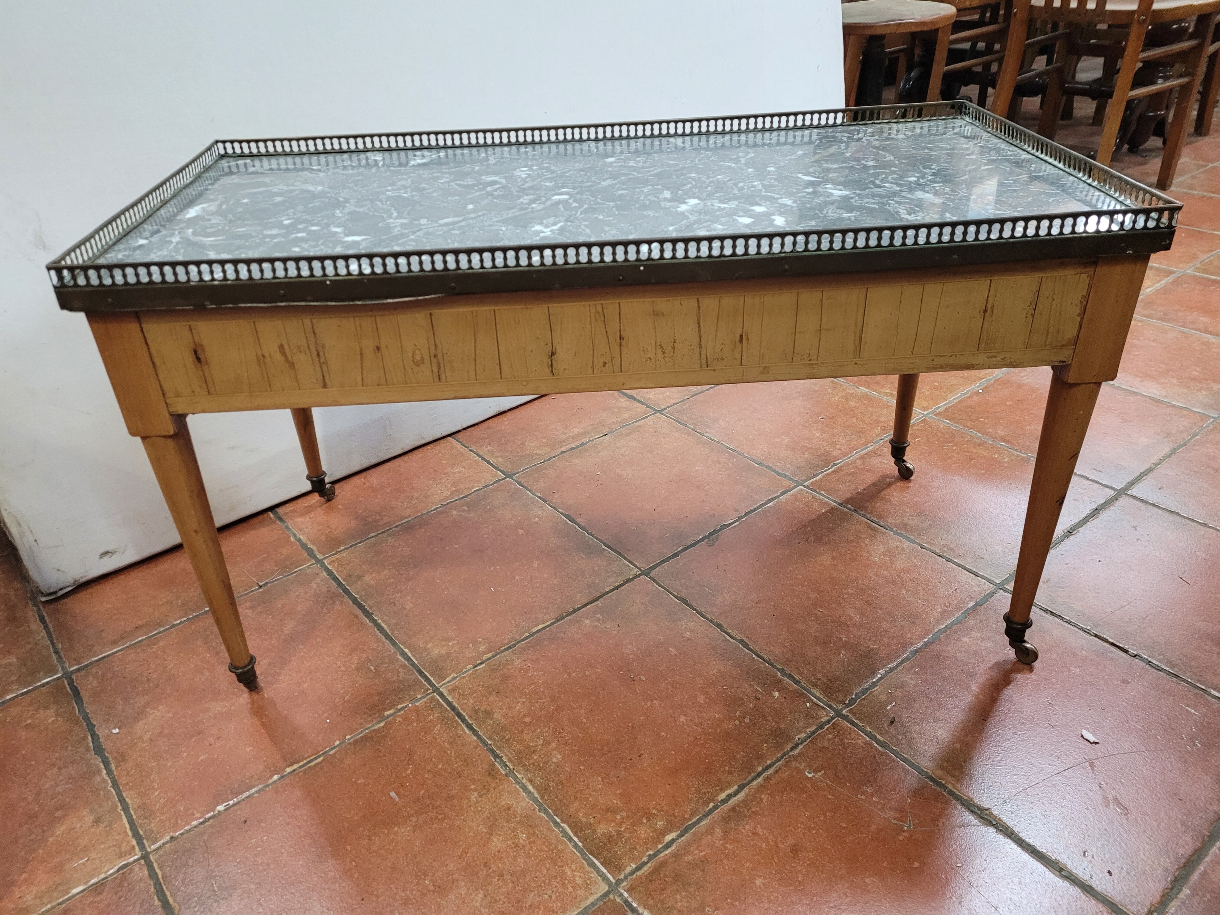 Louis XVI style cherry wood coffee table