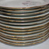 Lot of 13 Plates at Dessert Porcelaine Vierzon C.G.