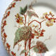 Art Nouveau plate, GIEN polychrome opaque porcelain, Bégonias