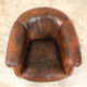 Vintage sheep leather club chair