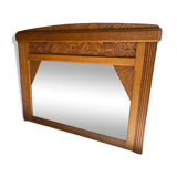 Miroir ancien vintage chêne massif 1920 98x73cm