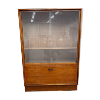 Vintage wooden display cabinet / bookshelf / wardrobe