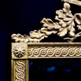 Louis XVI ice, Gilded and carved wood, Pediment with Musical Instruments