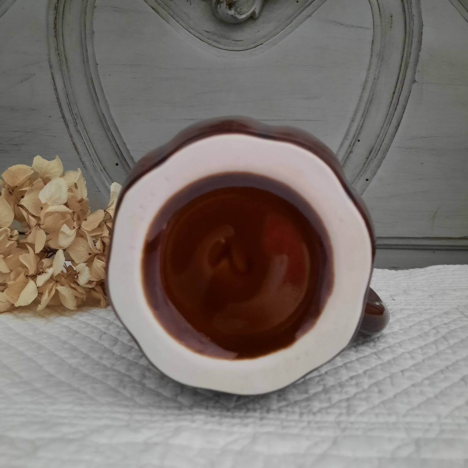 Glazed terracotta pitcher