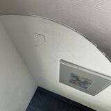 Art deco mirror pedestal table in walnut 1930