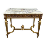 Louis XVI Style Console Table with Marble Top, 19th Century