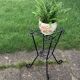 Wrought iron door twisted black vintage 1960