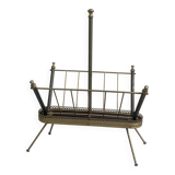 Old folding magazine rack, in brass