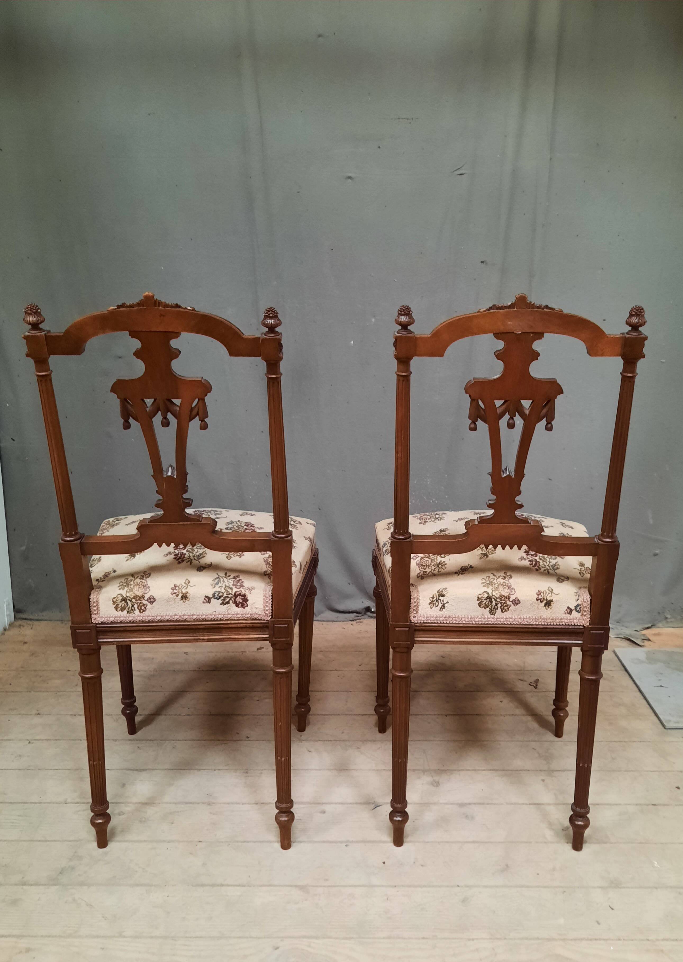 Pair of finely carved chairs