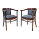 Art deco set two armchair by Thonet, 1910s full refurbished