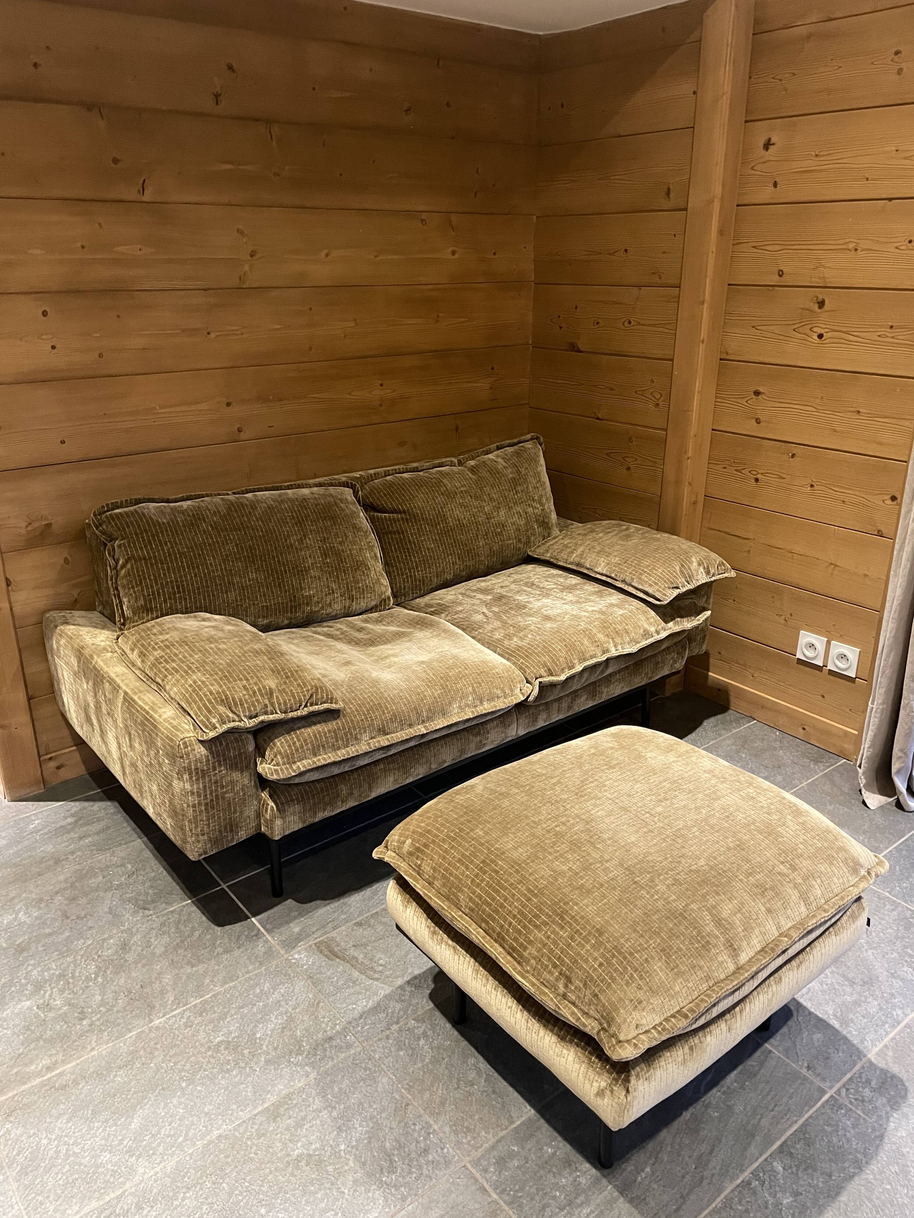 HKliving 2-seater corduroy sofa