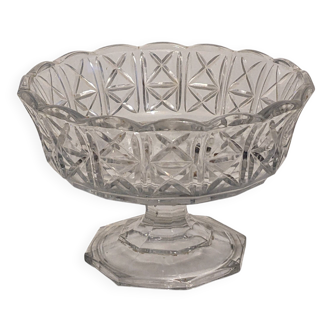 Cut glass bowl, crystal cut type