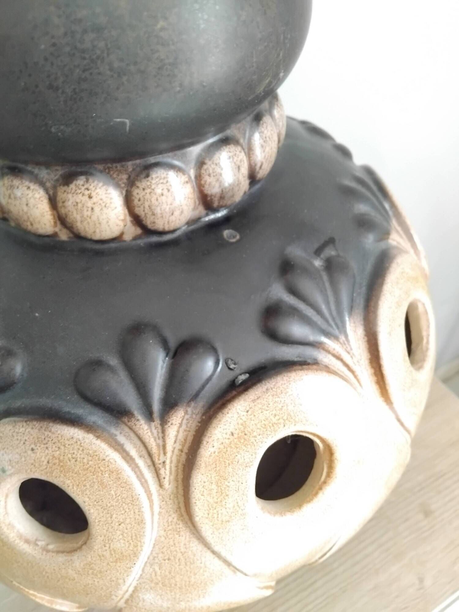 Vintage ceramic sun lamp from the 70s.