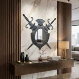 Specchio Araldico anni '70 in Ferro Battuto