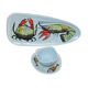Dish and sausage fish crustaceans earthenware Pornic Bernard Serraz design 60s