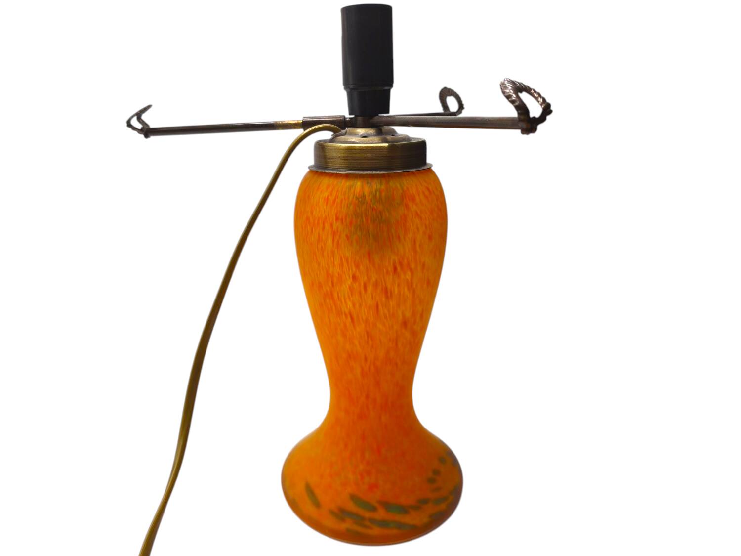 1980s V.A. France Table Lamp - Blown Glass Mushroom Shape