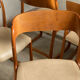 6 Baumann chairs foot sled