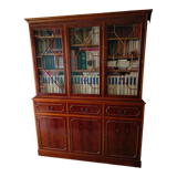 Large glazed bookcase classic English style mahogany