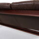 Vintage danish mid century  3 person sofa in brown leather 1970,s