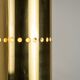 Pair of cylindrical wall lamps in brass with perforated shades