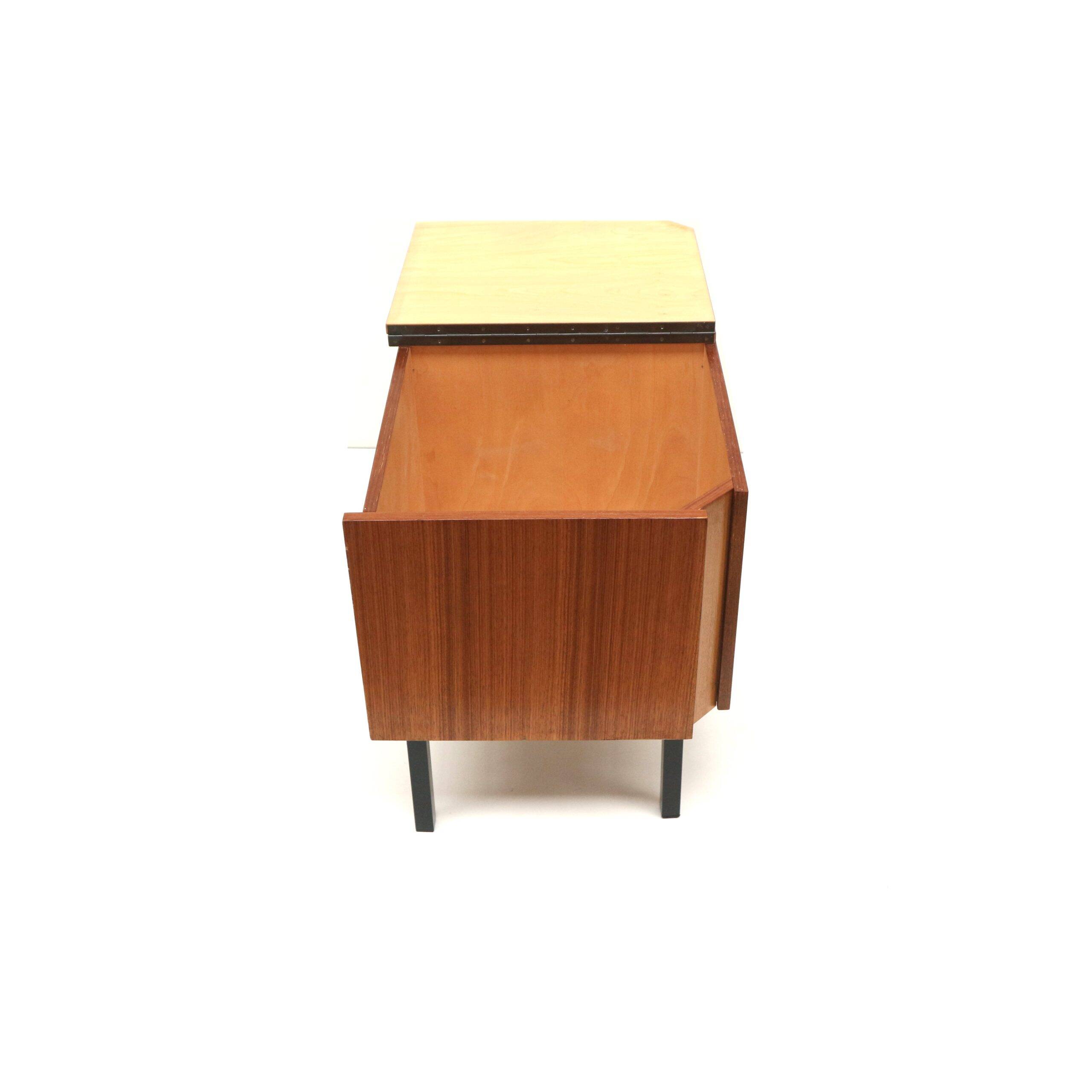 Vintage cabinet with flap, made in the 1960s