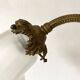 Antique bronze and glass tulip wall lamp