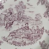 Set of 12 Lunéville earthenware dessert plates