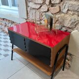 Vinyl storage furniture Manufrance from the 1960s