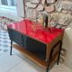 Vinyl storage furniture Manufrance from the 1960s