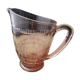 Vintage pink glass water carafe pitcher