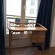 Bureau vintage Bonton en rotin et bois, 3 tiroirs