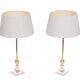 pair elegant Hollywood Regency pineapple Table lamps Denmark 1970s