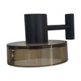 Simple wall light in glass and yellow-brown metal by Seguso, 1950s, Italy.