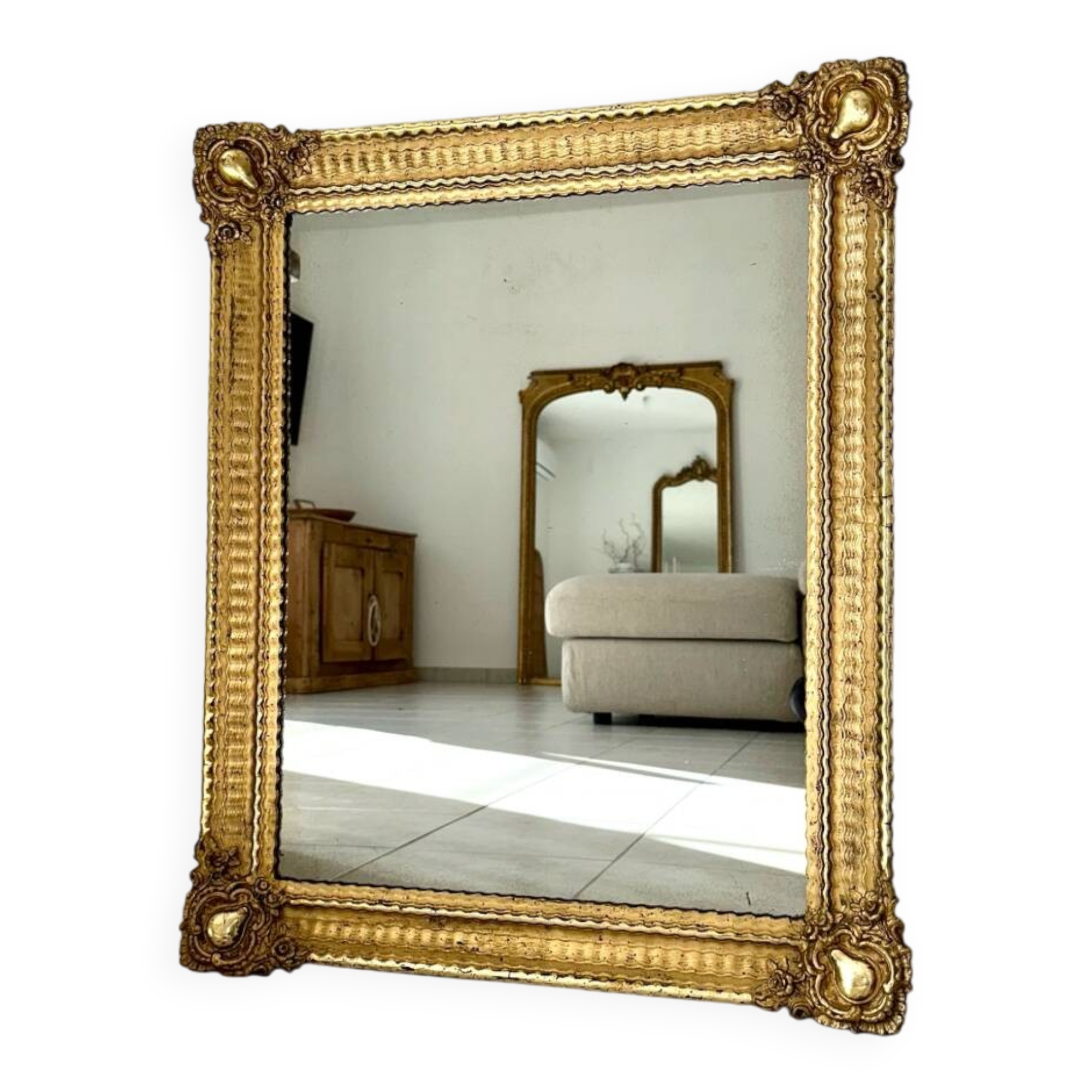 Antique mirror, 19th century restoration