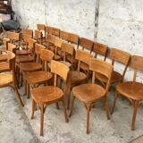 Set of 25 chairs Bistro Baumann bentwood year 1950 / 1960. vintage