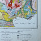 Geological map 1908 France in colour 27x37cm