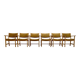 Set of 6 armchairs stamped Hans Wegner "Scandinavian design" 1960.
