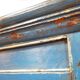 Blue sideboard cabinet with glass in old teak wood and 2 drawers