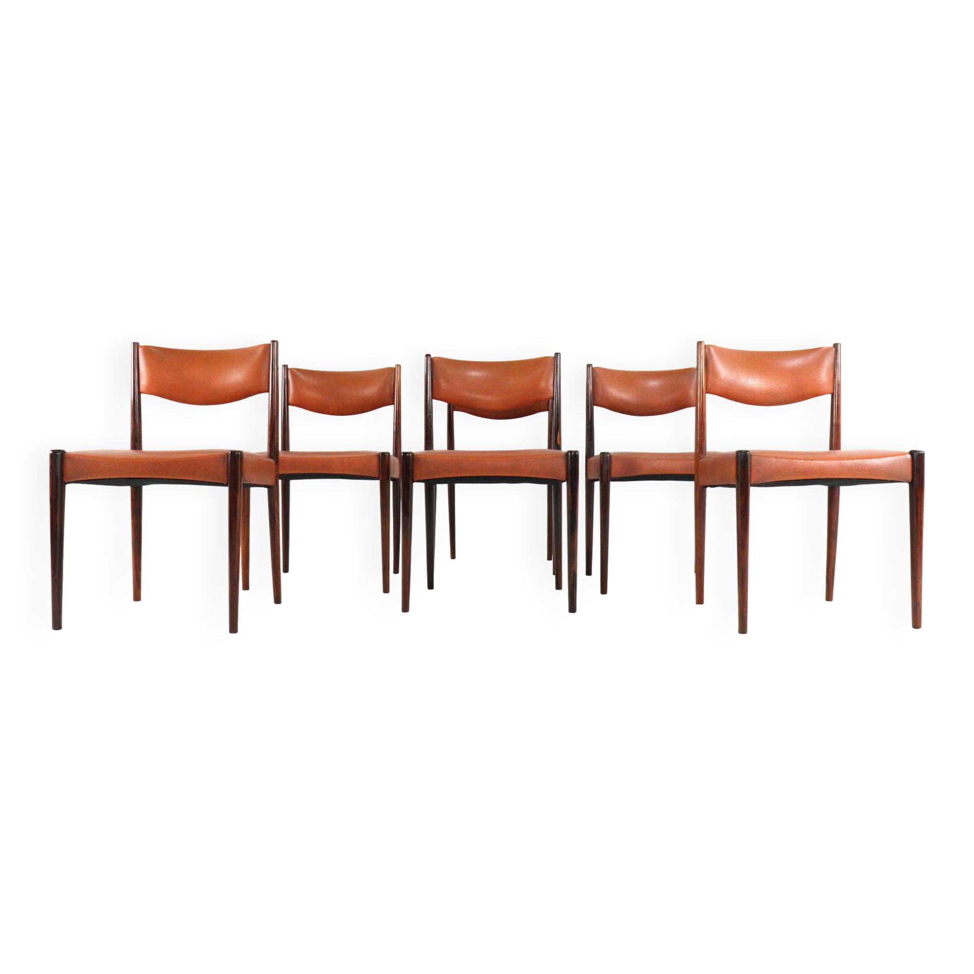 Set of 6 rosewood dining chairs 'Cellemuiden'