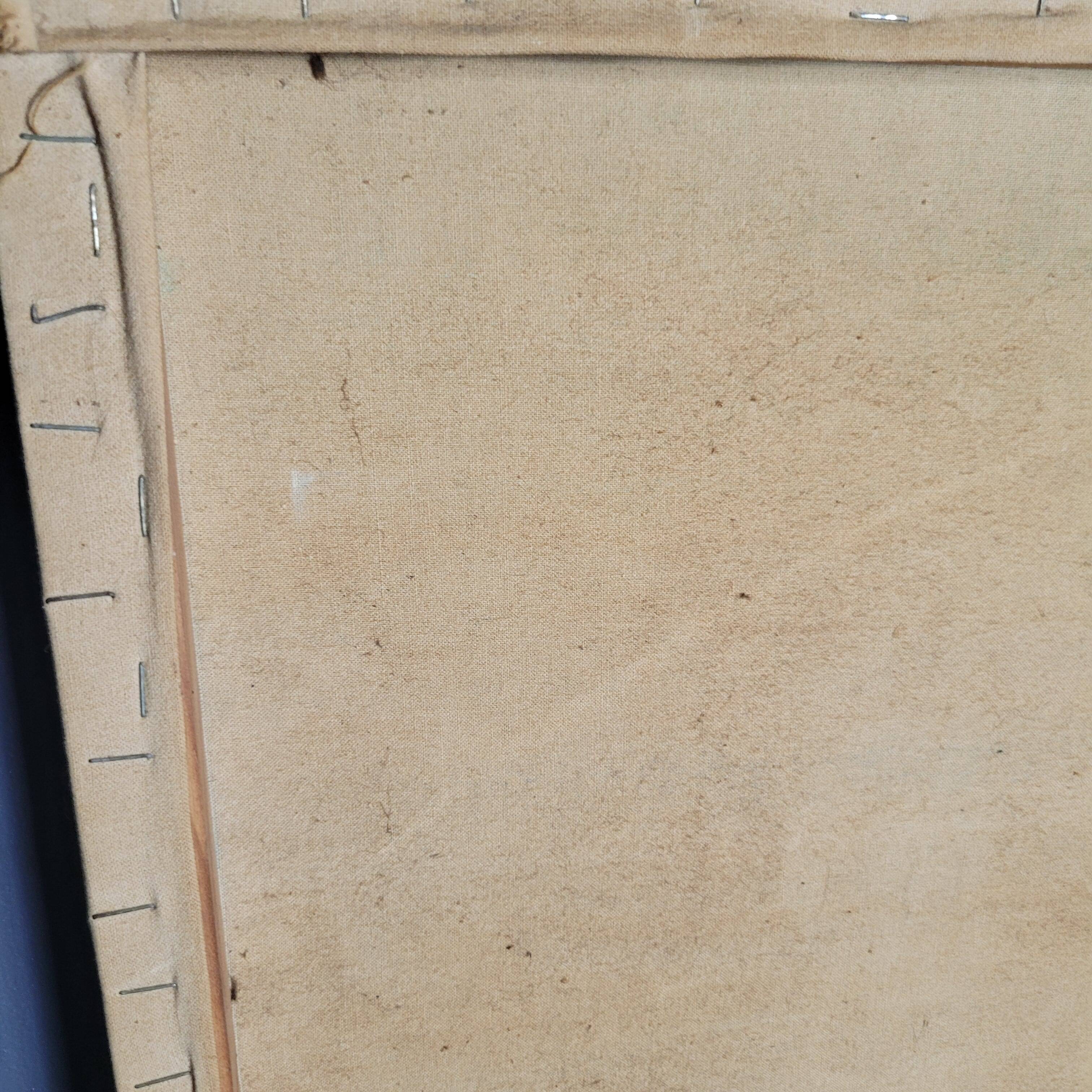 Oil painting on canvas in the style of Corto Maltes 20th century