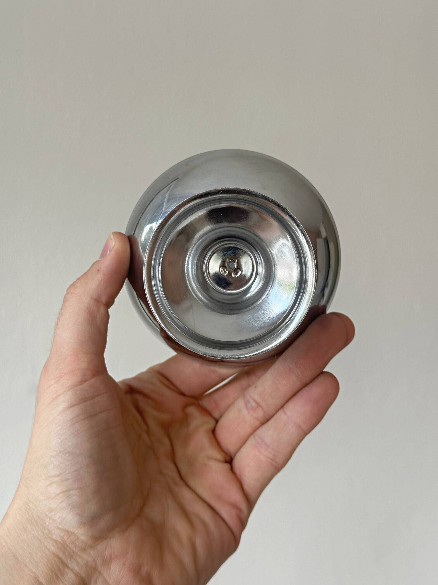 Lot de 10 coupes à glace vintage en inox argenté