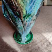 Vase corolle vintage en céramique flammée — Balma, Le Brusc (Années 50-60)