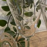 Set of 6 engraved wine glasses