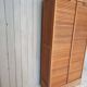 Double curtain cabinet