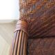 Woven rattan armchair, 1980s