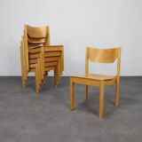 Set of 6 Dining Chairs, 1970s