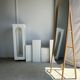 Floor mirror in bamboo and rattan H:1m80