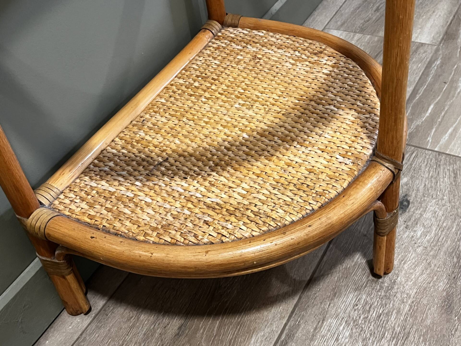 Rattan bedside table