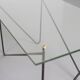 Table vintage en métal et verre par Airborne, France, 1950