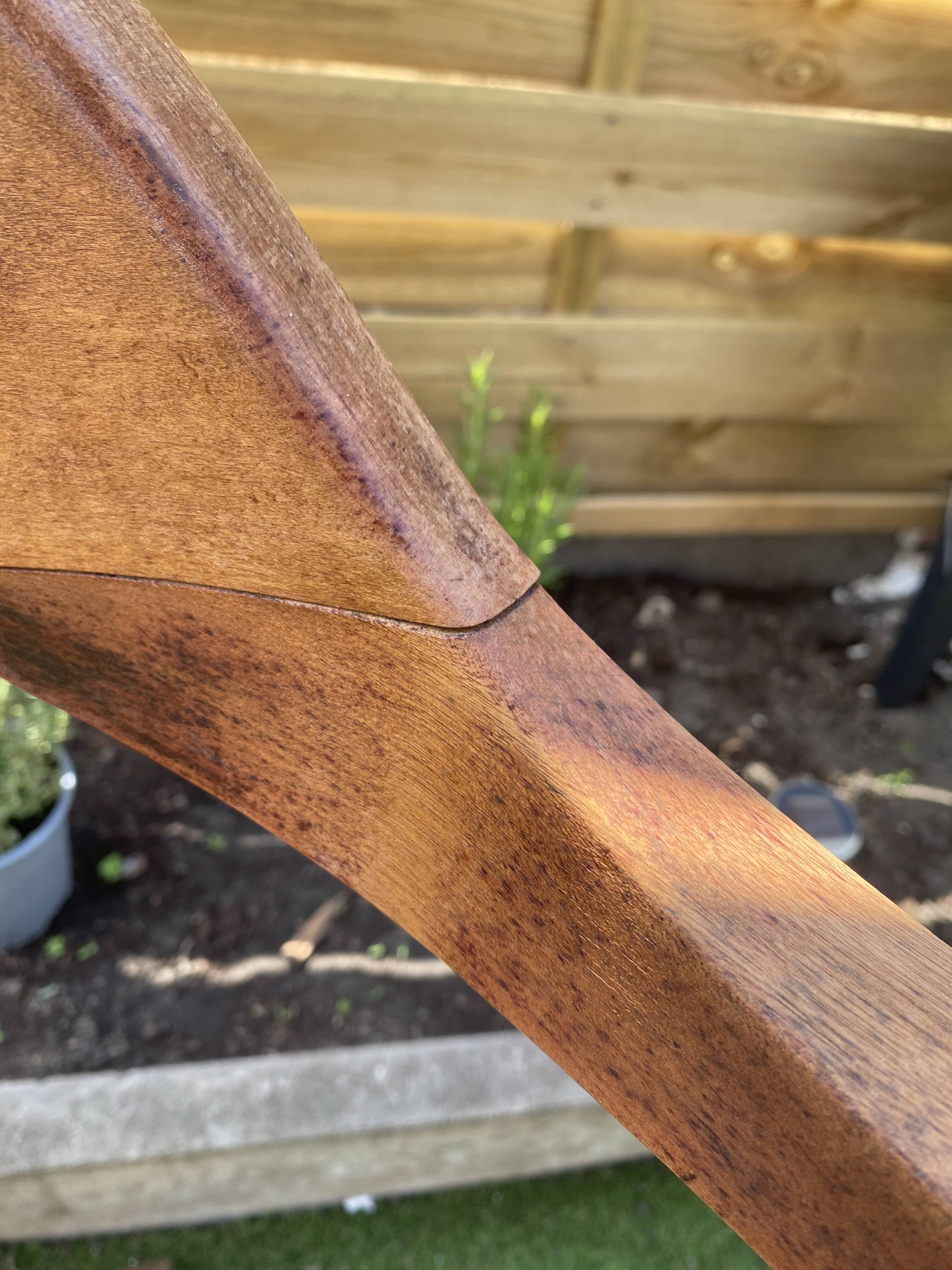 Exotic wood armchair